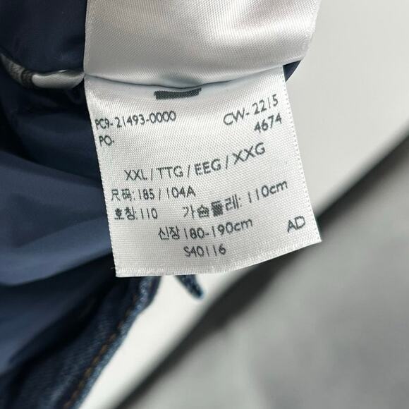 Men's Blue Denim Levi's Goose Down Feathers Jean Jacket XXL Style No. 21493 - Picture 5 of 8